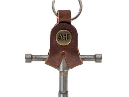 A&F Drum Company Nickel Drum Key with Leather Holster Sale