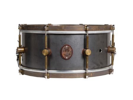 A&F Drum Company 6.5x14 Raw Steel Snare Drum Sale