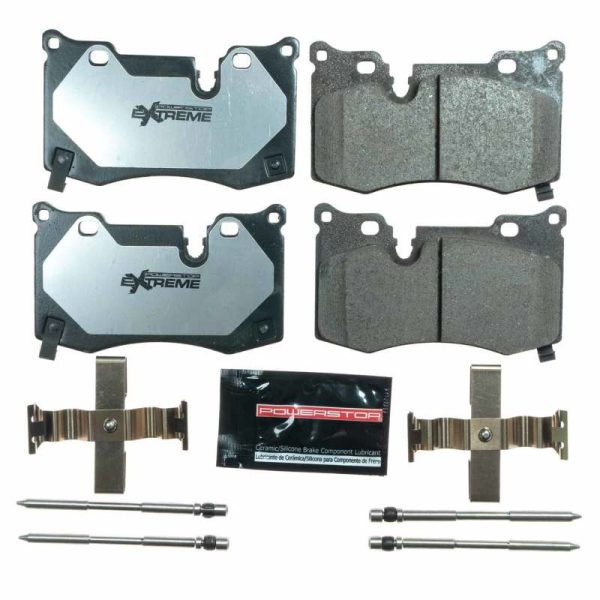 Power Stop 2020 Chevrolet Corvette C8 Base Rear Z26 Extreme Street Brake Pads w Hardware Cheap